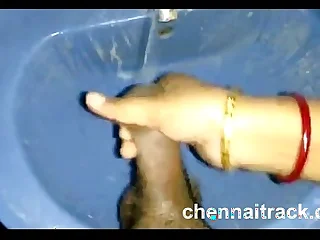 Desi bengali boudi  helping devar to release his cum